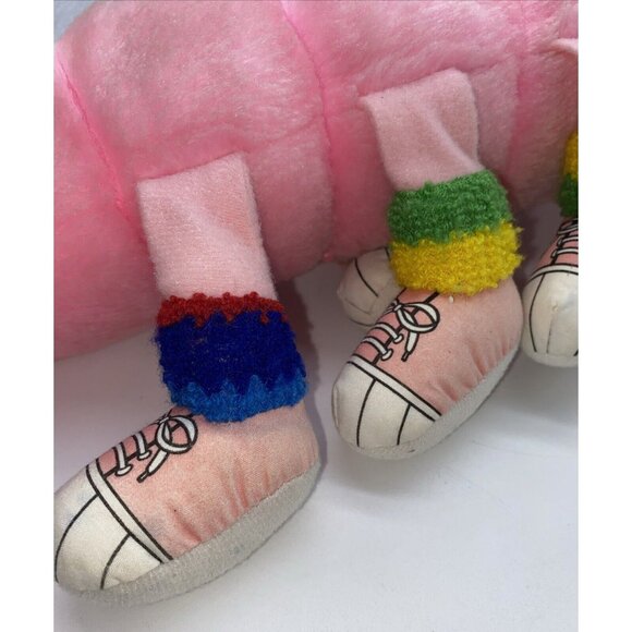 LOTS-A-LOTS-A-LEGGGGGGS Vintage 1984 Pink Caterpillar Plush 20 Legs Feet 80s - Picture 5 of 13